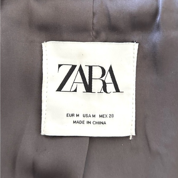 ZARA Faux Fur - Dark Brown - Button Front Jacket w/Collar & Pockets M - Picture 9 of 11